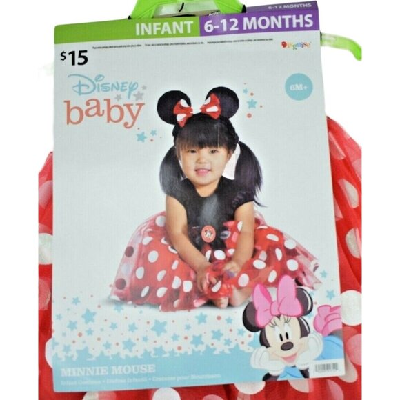 Disguise Infant 6 to 12 Months Disney Minnie Mouse 2 Piece Halloween Costume - Picture 2 of 5